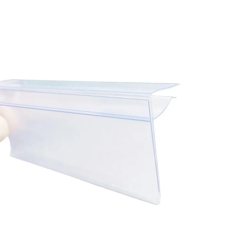 100 szt. Krótkich plastikowych klipsów do etykiet, uchwytów na cenówki, kart z cenami, pasków informacyjnych do supermarketów, szklanych tablic i półek. — zdjęcie produktu 7