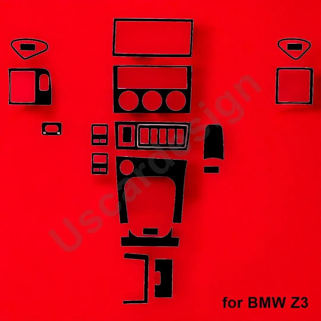 For Bmw Z3 Full Decor Frame Set, Trim Accessorie, Piano Black, Carbon Fiber, Red, Bmw Z3 Accessories