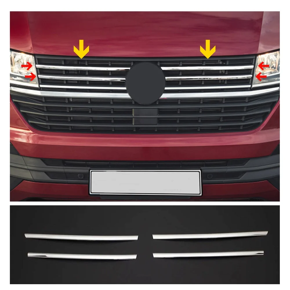 

For VW T6.1 Transporter Chrome Front Grille 4 Pieces 2020-2023. Stainless Steel. A+ Quality. Automotive Modify Car Styling