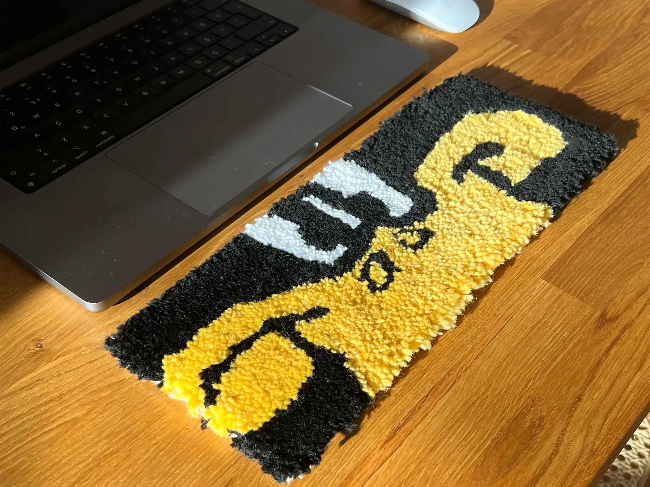 Duck Desing Keyboard Protection Rest Pad, Hand Made by tufting gun,Massage Texture For PC Laptop Gaming Office Keyboard15x40cm