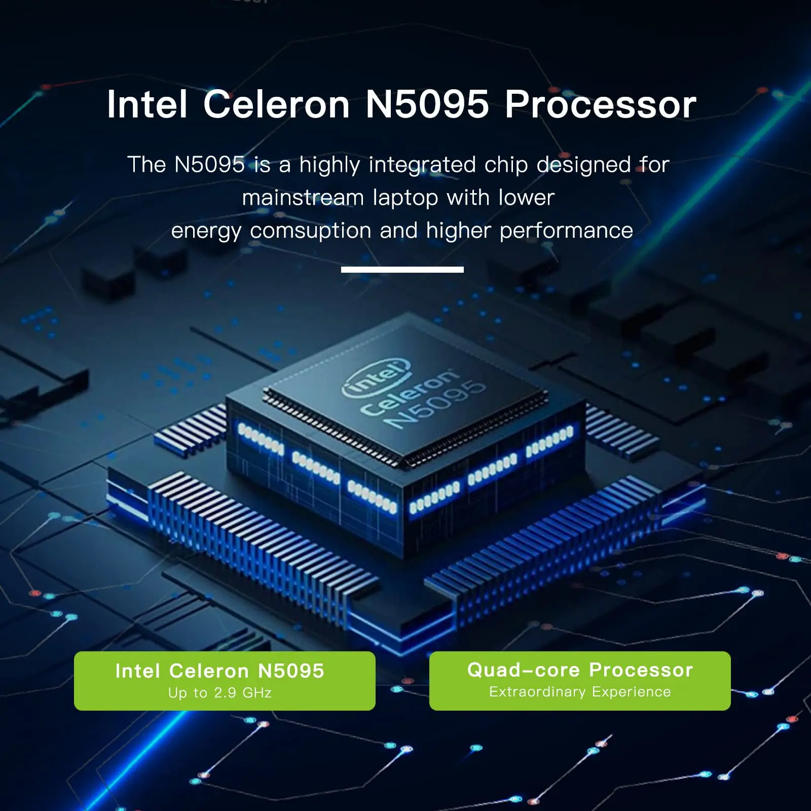 كمبيوتر محمول بمعالج Intel N5095 ، in ، 12 جيجابايت رام ، 10000 GB SSD ، شاشة IPS ، 47 x ، Windows 11 ، بطارية mAh ، كمبيوتر محمول