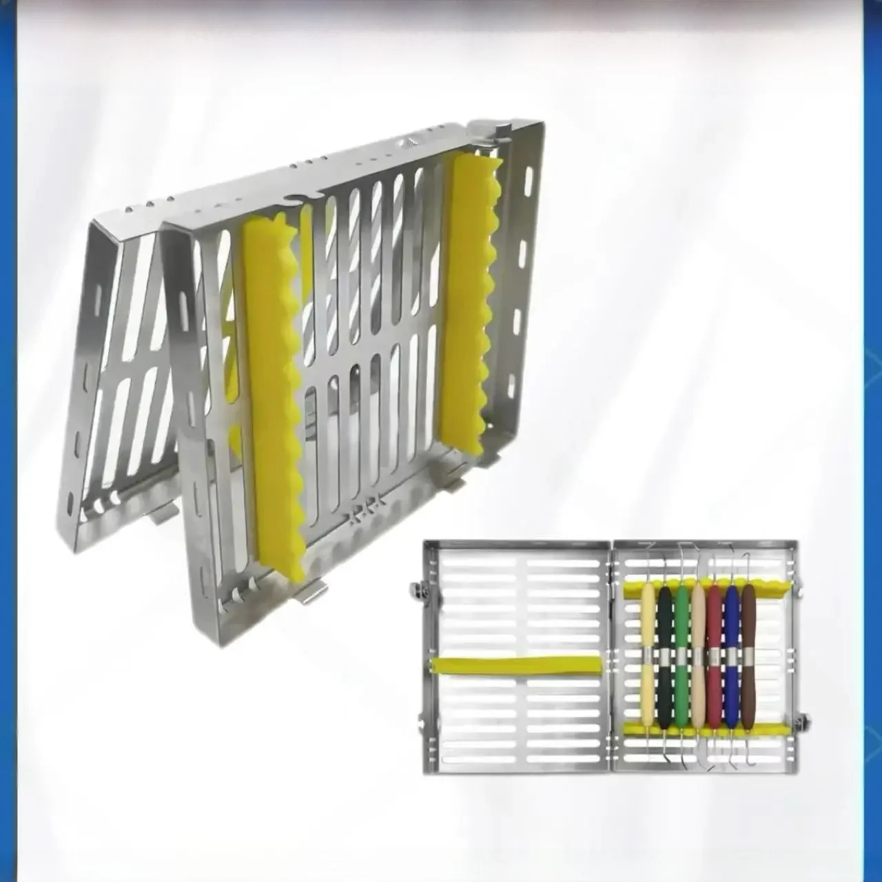 Tandheelkundige Sterilisatie Rek Chirurgische Autoclaveerbare Sterilisatie Box Tandheelkundige Cassette Bestand Burs Desinfectie Lade Lab Gereedschap - afbeelding 2