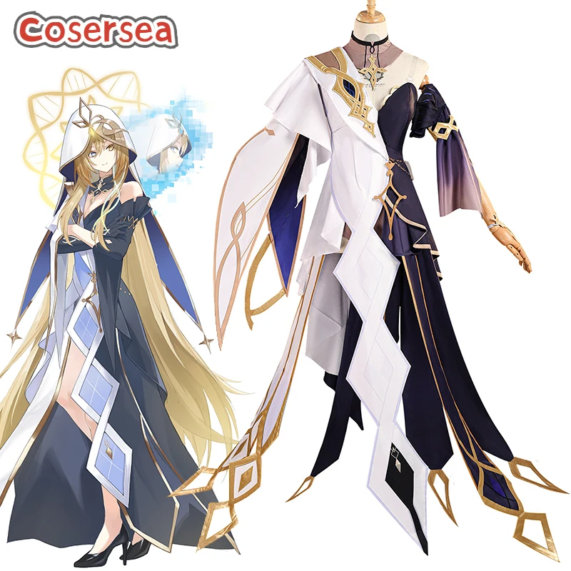 

Cosersea Naberius Cosplay Costume Game Genshin Impact Naberius Ruler of Time Halloween Women Dress Uniform Party Outfit Fullset