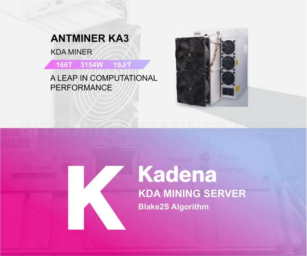 Antminer-Fonte de Alimentação, KA3, Blake2S, Algoritmo, KDA Master Max, 169 177 Th/s, Antminer