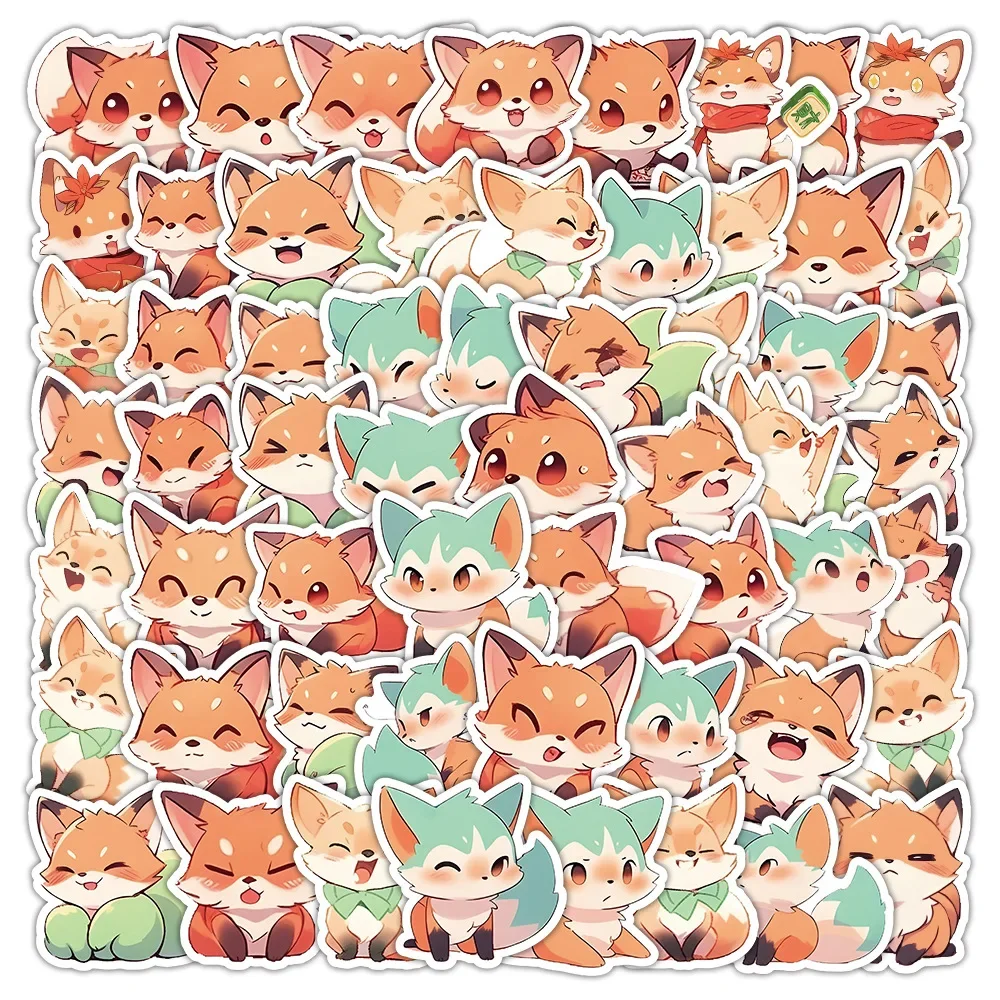 AliExpress UK GOGOTU 10/40/83PCS Cute Fox Stickers Cartoon Animal Decals Waterproof Decoration Laptop Guitar Car Bike