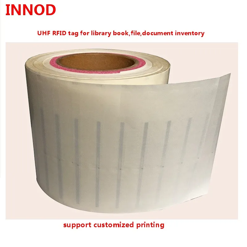 Adesivo embutido úmido RFID UHF |   EPC Gen2 ISO18000-6C |   Etiqueta adesiva de longo alcance do chip U8 / Alien H9 / Impinj M730
