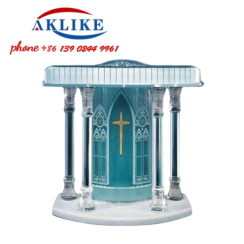 2024 Stands The Latest Acrylic Crystal Lectern New Designs Factory Pulpit Podium Church furniture Free Shipping