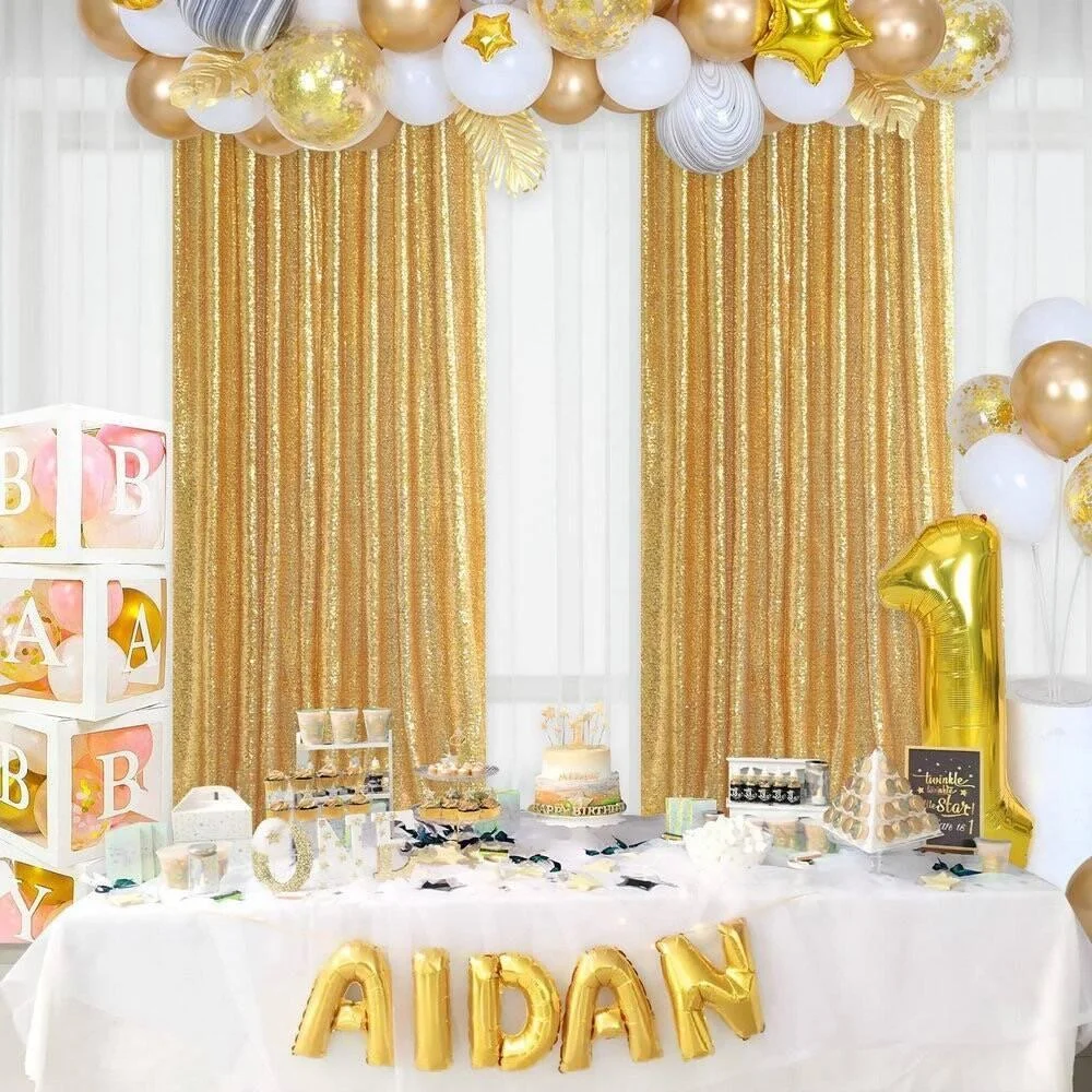 Shiny Sequin Party Background Cloth Curtains, Birthday Decor,  Party Supplies, Reuse Curtains For Home Decor, Wedding , Babe