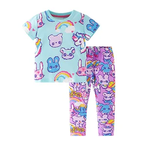 Kinder Mädchen Kinderkleidung 2024 Sommer 100% Baumwollfrisur Leggings lässige Hosen lässige Baby -Mädchen -Kleidung Sets 8 Hauptverkäufe Malwee Legginghose - №5