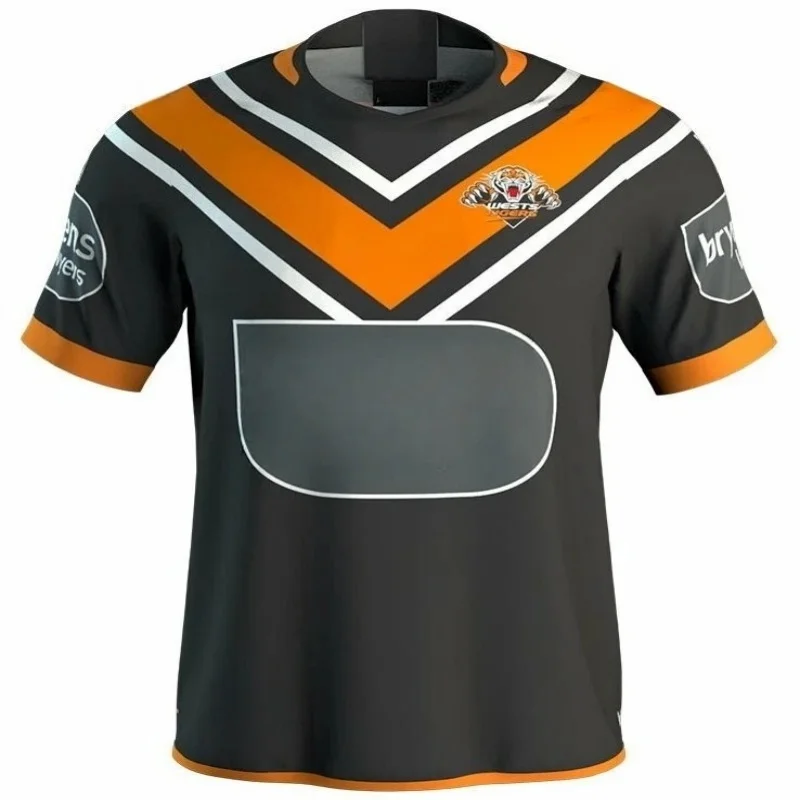 2026-25 Tigers Men's T-shirt Home and Away Rugby Jersey Size S-5XL 