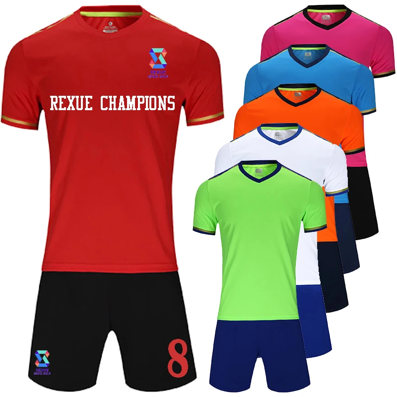 23/24 New Season Men Kids Football Jersey Suit Personalized Custom Breathable Quick-dry Football Match Training Uniform Set