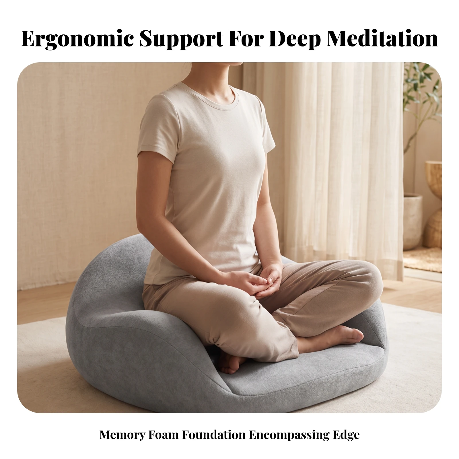 Memory Foam Floor Chair | Meditation Cushion, Raised lateral support,Meditation Seat for Meditation Meditation Cushion