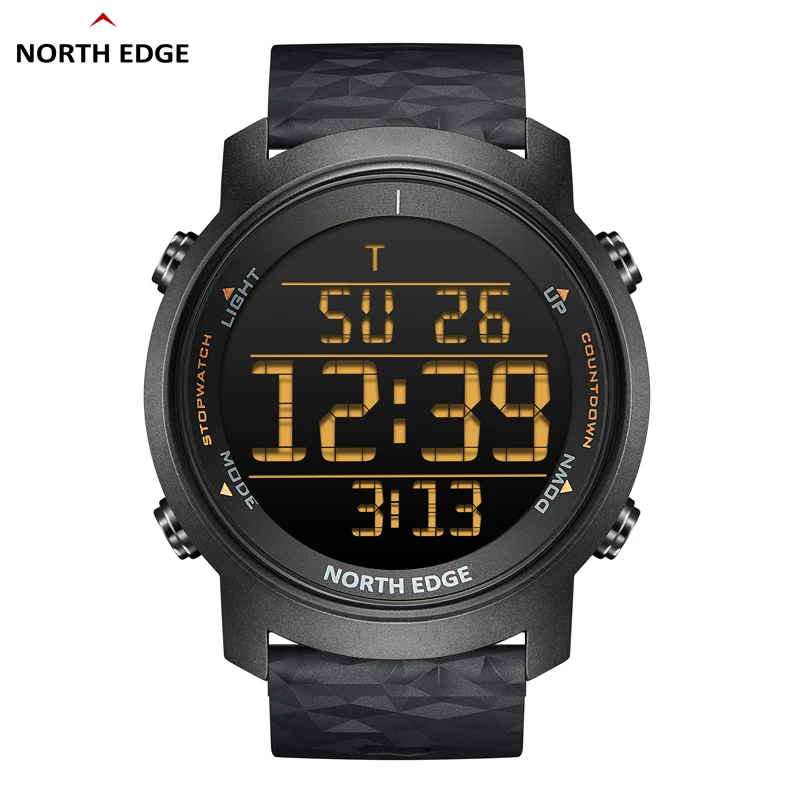 NORTH EDGE Men Watch Digital Watch Outdoor Sports Watch Fashion LED Men Watch Waterproof 50M Countdown Alarm Clock 2022New Watch