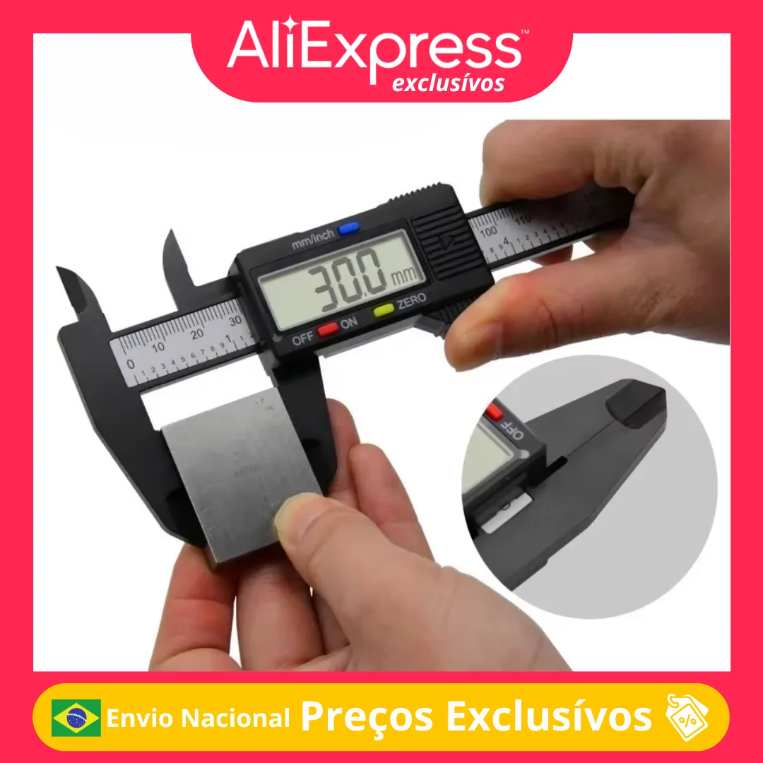 150 ミリメートルデジタル厚さ計カーボンファイバー液晶画面高精度バッテリー余分な外部内部測定深さアイテム測定