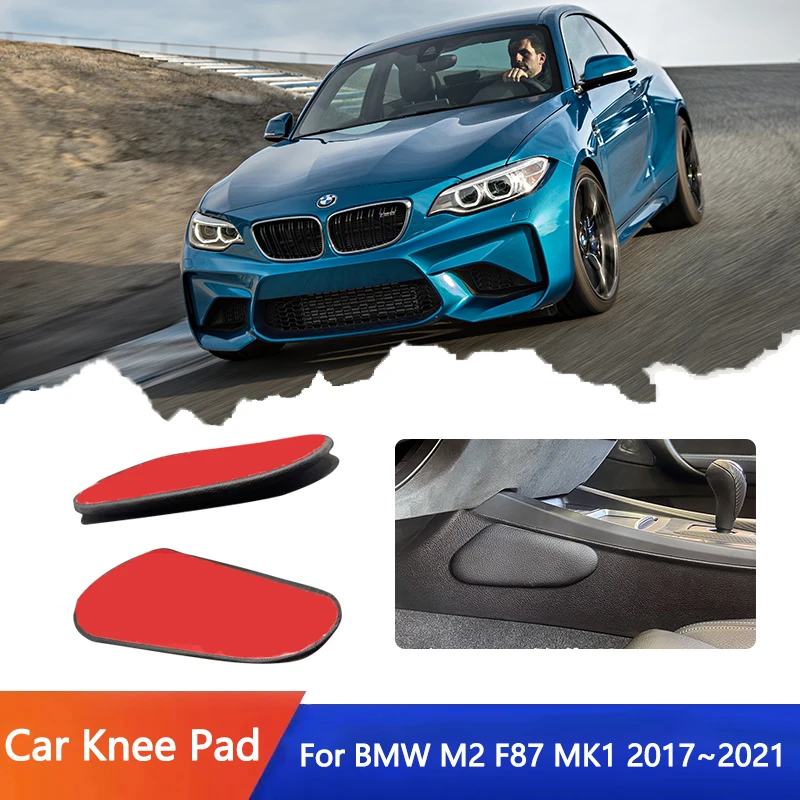 For BMW M2 F87 MK1 2017~2021 Car PU Lether Center Control Leg Knee Rest Cushions Elbow Pad Thigh Support Cushion Soft Relax Auto