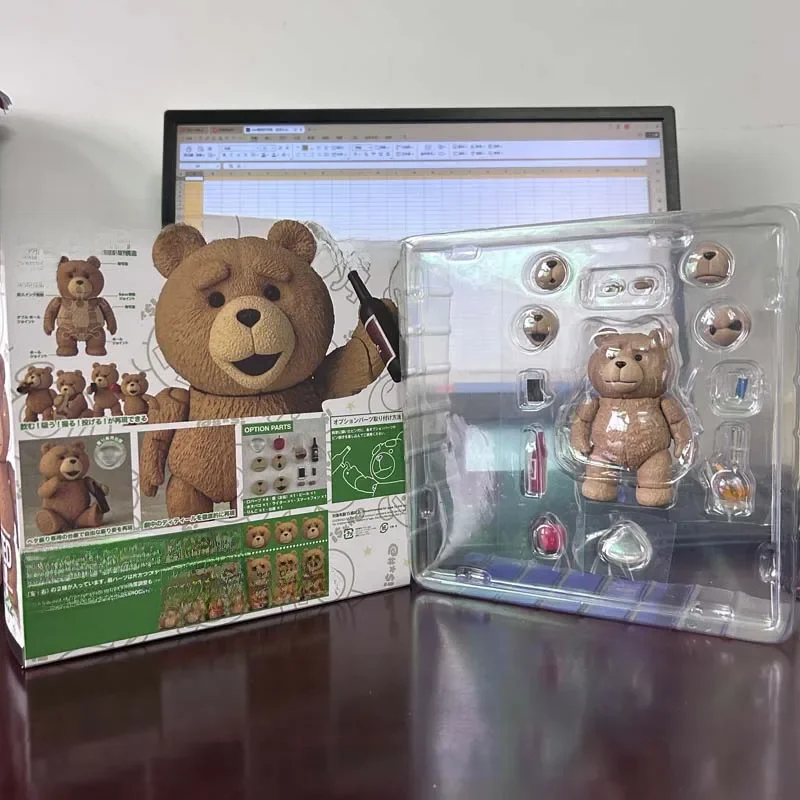 Boxed Teddybeer Figuur Film TED 2 Ted Action Figure Model Speelgoed 10 cm Gezamenlijke Beweegbare Pop Creatieve Verjaardagscadeau - afbeelding 2