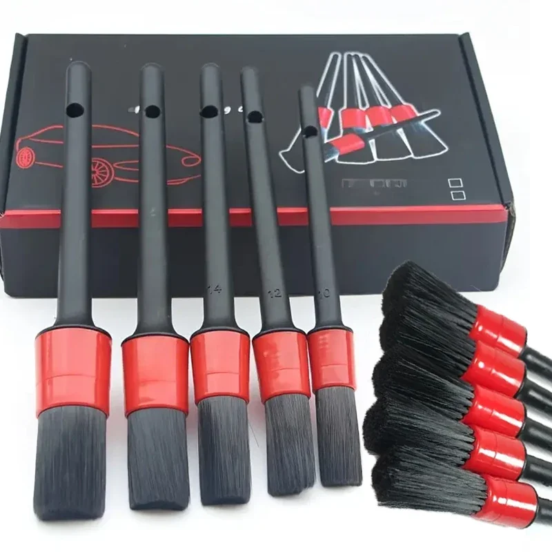 Ensemble de brosses de détail, brosses de voiture, brosse de détail de voiture pour le nettoyage de voiture, brosse de détail, brosse de roue de sortie d'air de tableau de bord