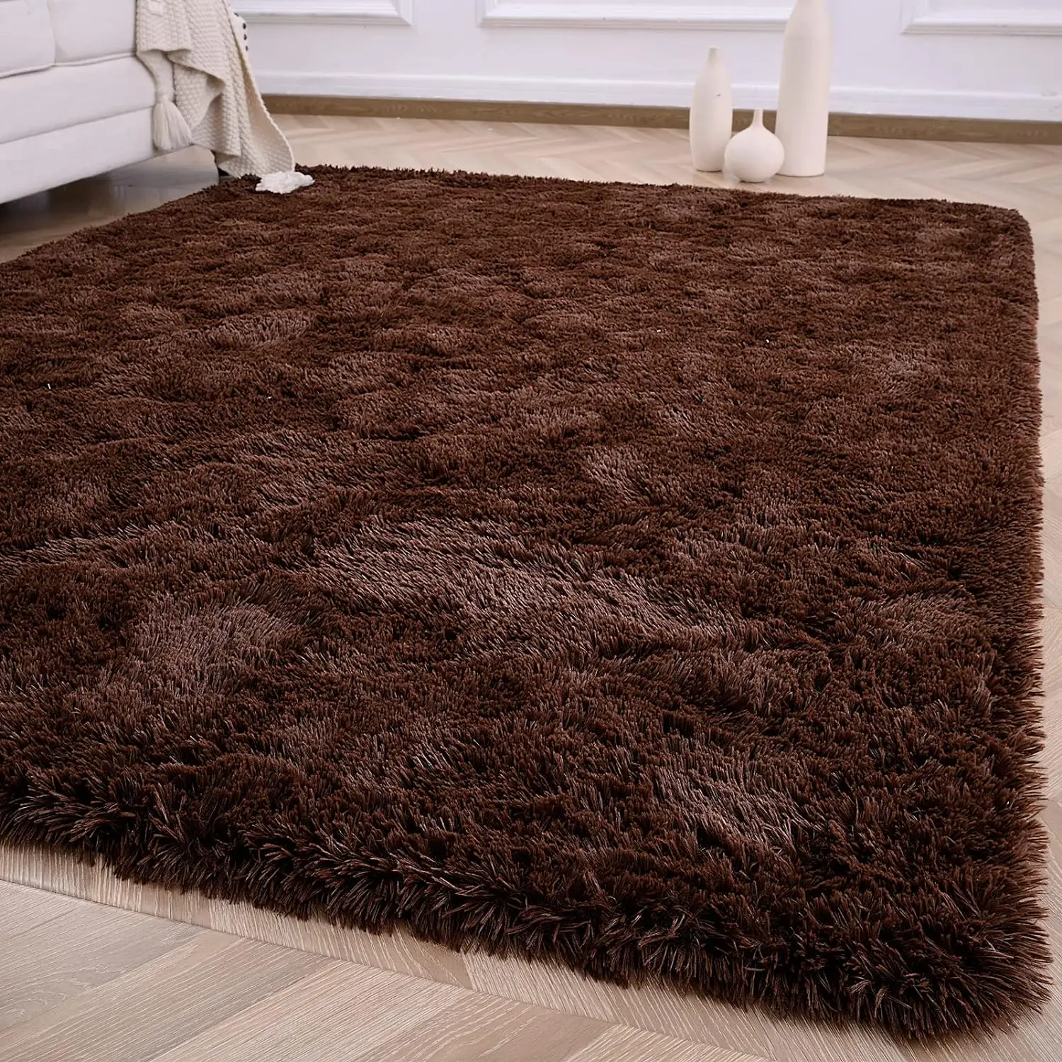 Plush Carpet 2,00 X Brown Soft 1,50