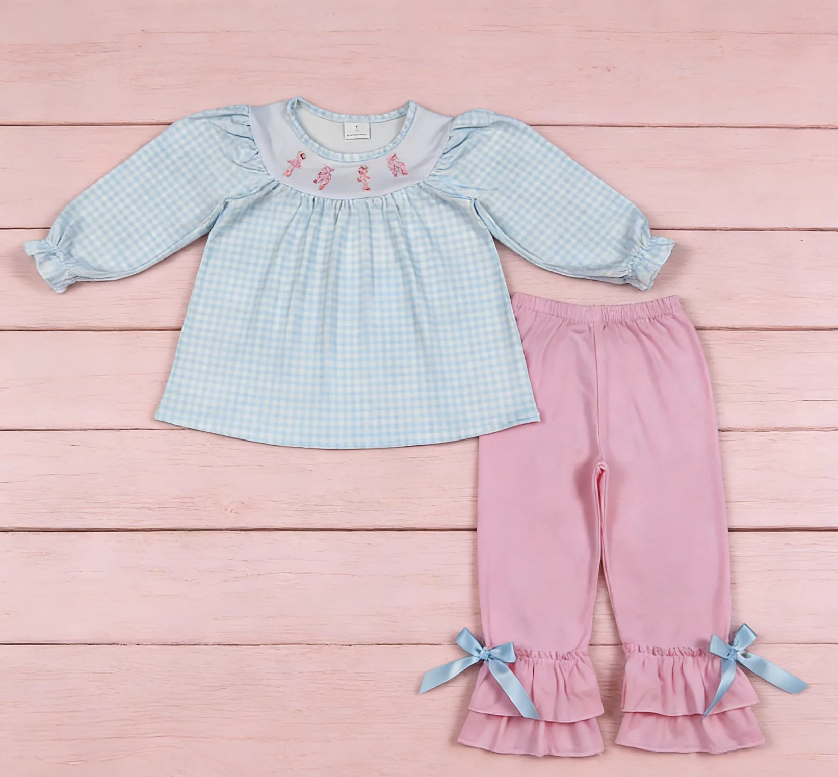 

Z1209-06 GLP2925 Kids Outfit Long Sleeve Top With Pants Set Children Boutique Clothes