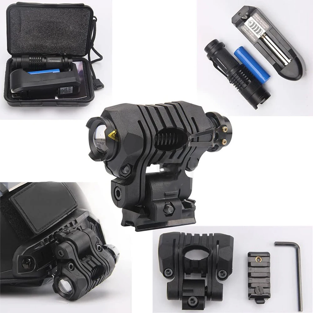 Tactical Fast Helmet Set with NVG Model Bracket Goggles Headphones Signal Lights Mask For CS Hunting Airsoft Paintball War Games