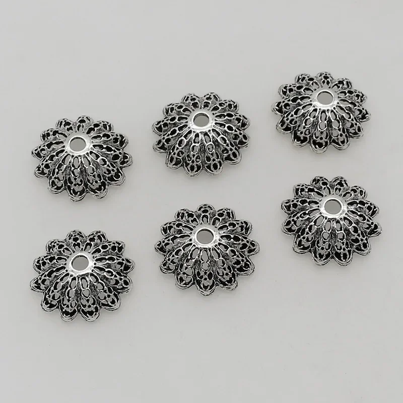 20 sztuk/partia Vintage Antique srebrny duży rozmiar Tassel czapki 18MM metalowe rzemieślnicze paciorek czapki koniec taca uchwyt DIY biżuteria akcesoria — zdjęcie 2