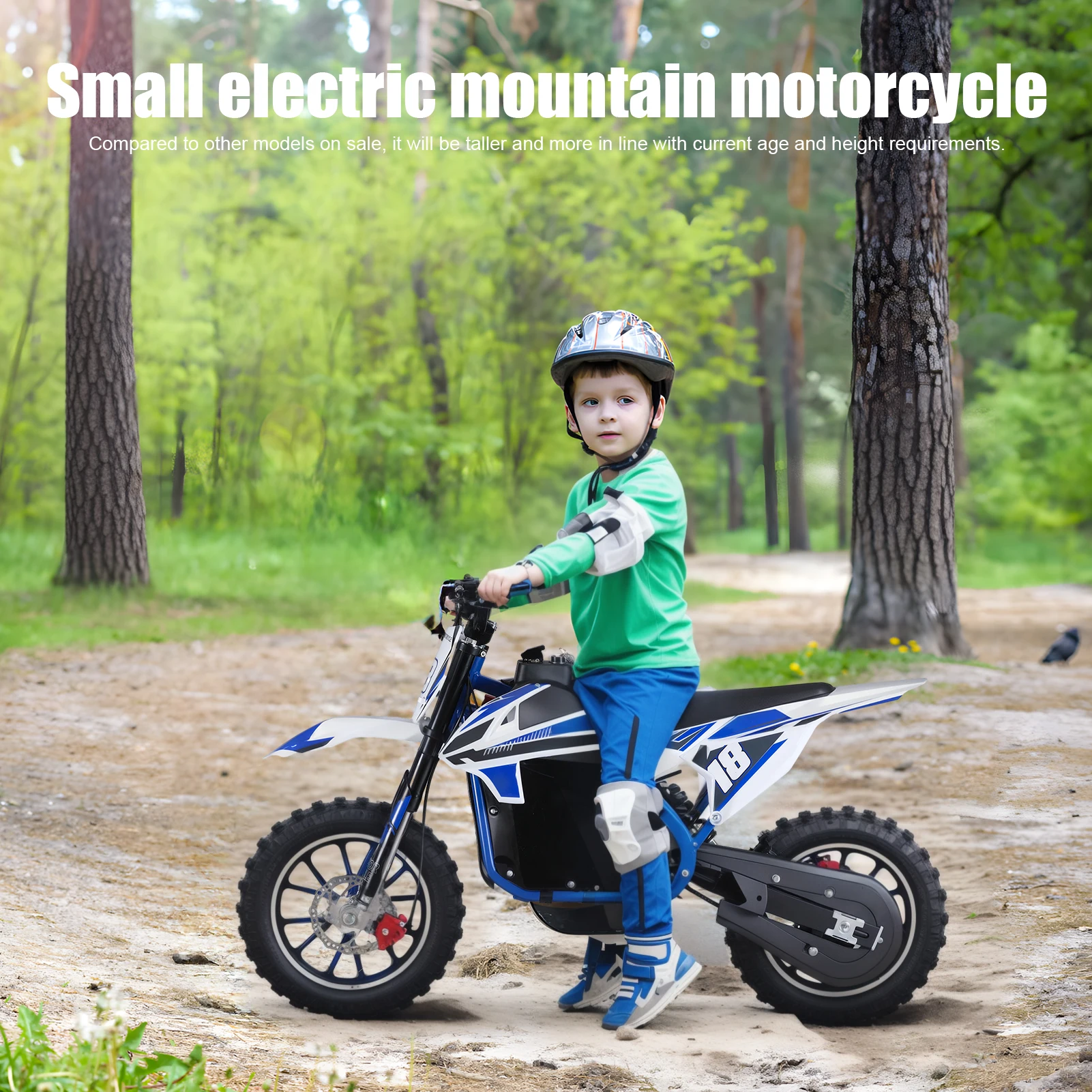 36V elektryczny rower terenowy, 350W dla dzieci Dirt Bike elektryczny, motocykl dzieci Off Road z mechanicznymi hamulcami tarczowymi, prędkość do 25 KM/H