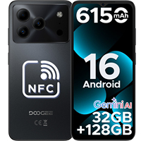 DOOGEE Note56 Pro Smartphone 32GB+128GB Android 16 6150mAh Battery 6.56'' 90Hz Screen 13MP+8MP Widevine L1 NFC Cell Phone