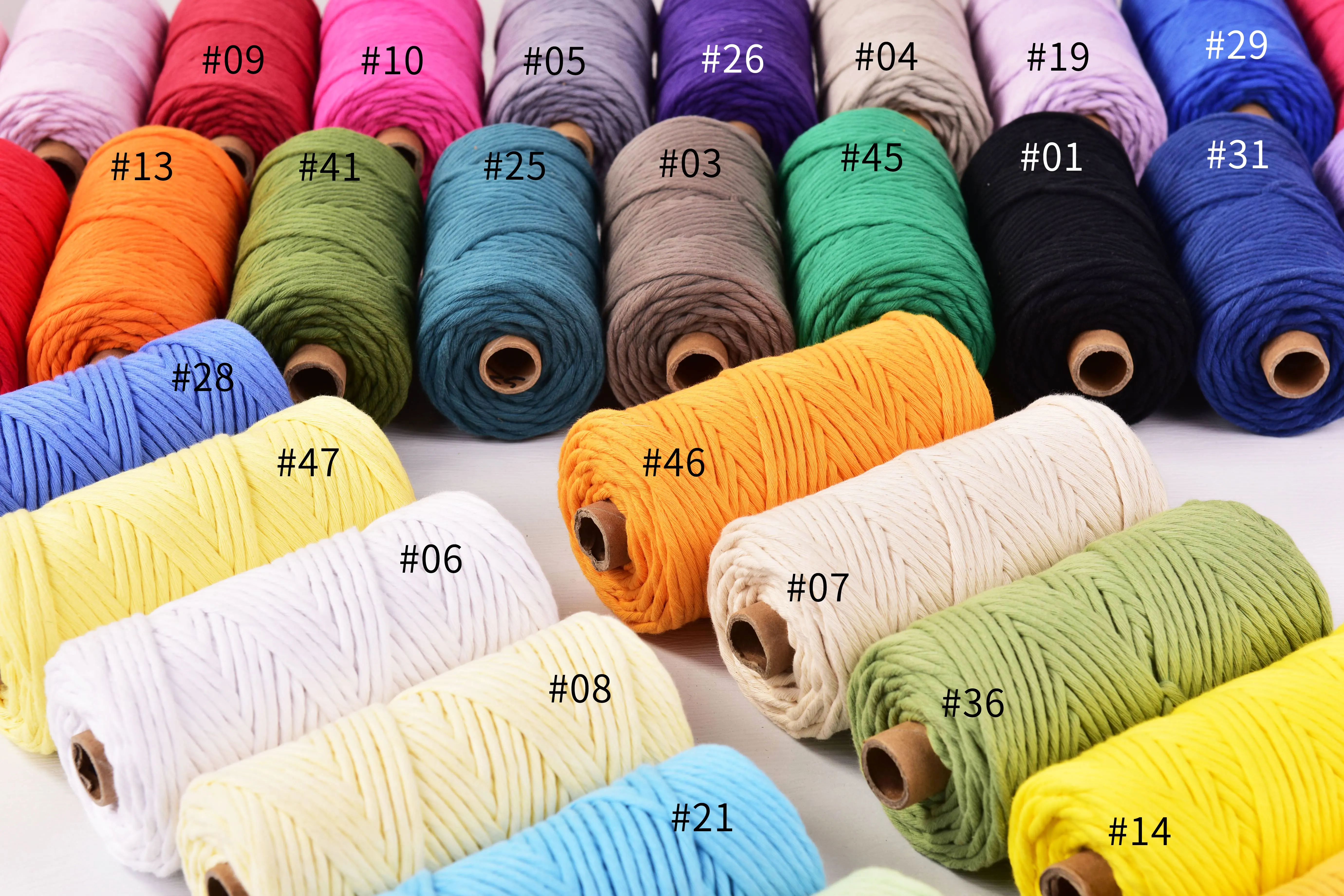 KNOTITUDE 3mm x 100yards Pure Cotton Single Strand Macrame Cord 320 feet Single Twist Natural Cotton Cord for Macrame