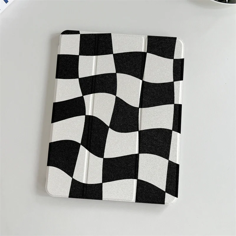 Cute Checkerboard Case For Apple iPad Air 2024 11 inch Air5/4 10.9 iPad 10/5/6/7/8/9 9.7 Air 3 10.2/10.5'' mini 6/5/4 Soft Cases