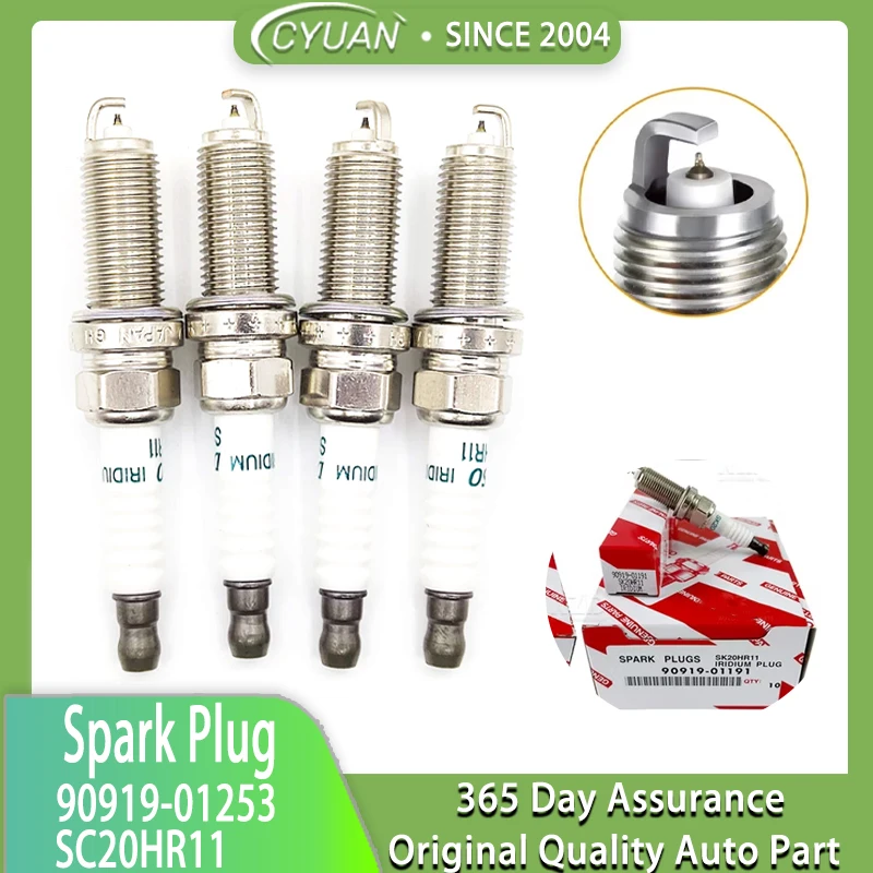 Иридиевая свеча зажигания OEM SC20HR11 90919-01253 для Toyota Corolla, Carola, Vios 1.6, Avensis, Saloon, Yaris, Lexus, Yaris, RAV4