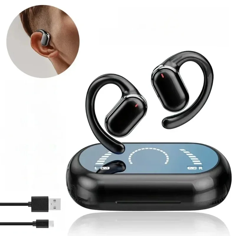 VYOPBC X91 OWS écouteurs à crochet d'oreille Bluetooth 5.3 faible latence jeu Sport casque HiFi stéréo réduction du bruit écouteurs 3