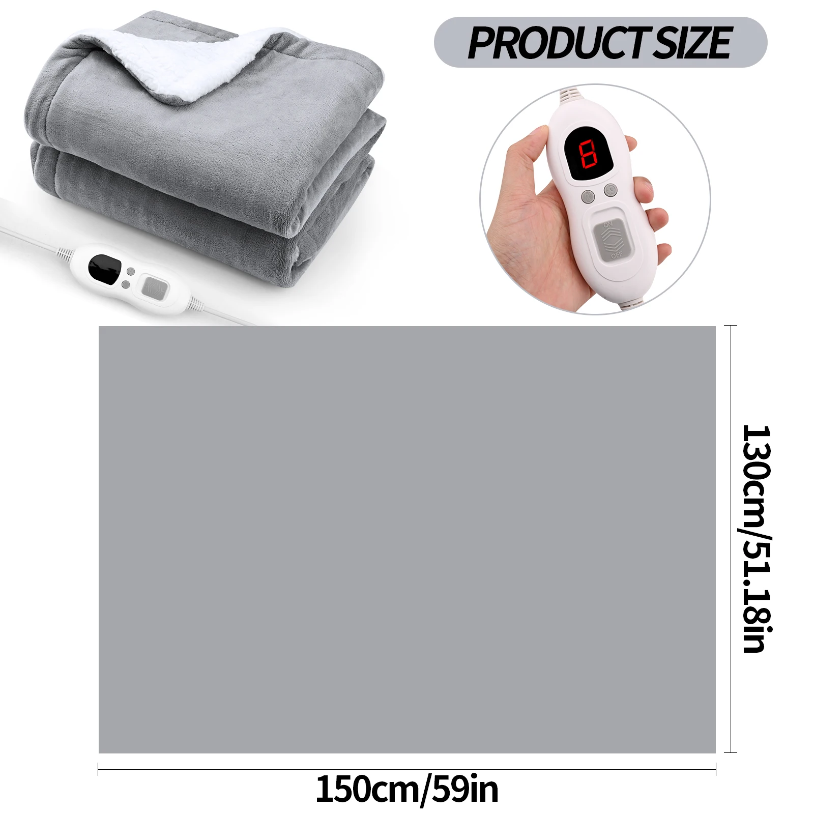 Winter Grey Euro electric blanket 150*130cm a self-closing electric blanket flannel electric blanket