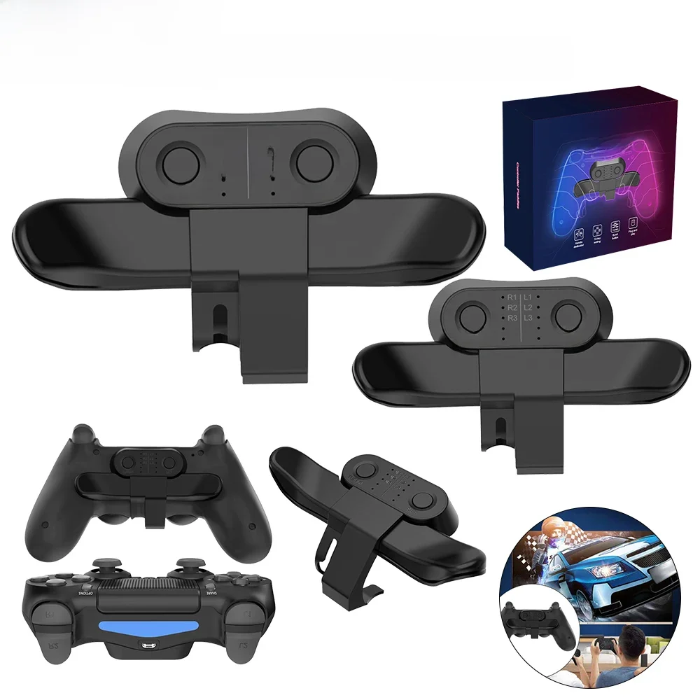 Joystick arrière arc-en-ciel avec clé turbo pour manette de jeu PS4, accessoires de jeu