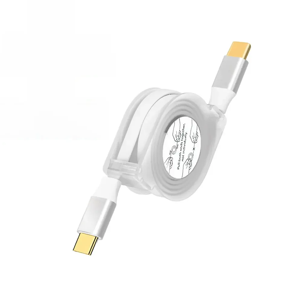 PD 100W USB C zwijany kabel do transmisji danych, do iPhone'a 15 Pro Max do MacBooka Samsung Przewód szybkiego ładowania do iPada typu C Przełącznik laptopa — zdjęcie 2