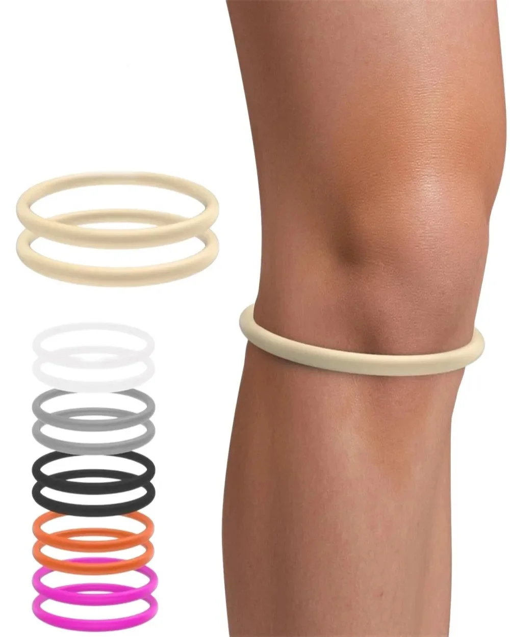 Ceinture de soutien du tendon de la rotule, soulagement de la douleur au genou et soutien du ceinture de genou stabilisatrice de rotule, adaptée à la randonnée, au football, au basket-ball, à la