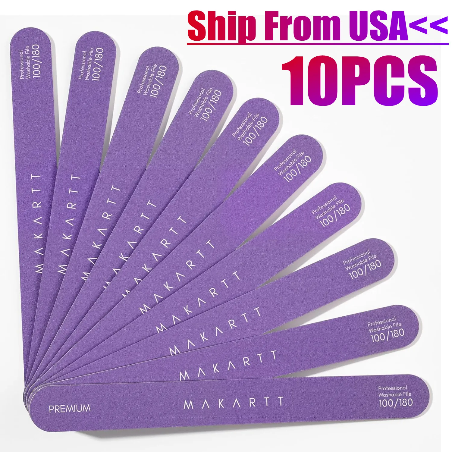 

Набор пилочек для ногтей, 10 шт., наждачные доски с зернистостью 100/180 для натуральных акриловых ногтей, гель-лак для ногтей, гель-маникюр, товары для дизайна ногтей