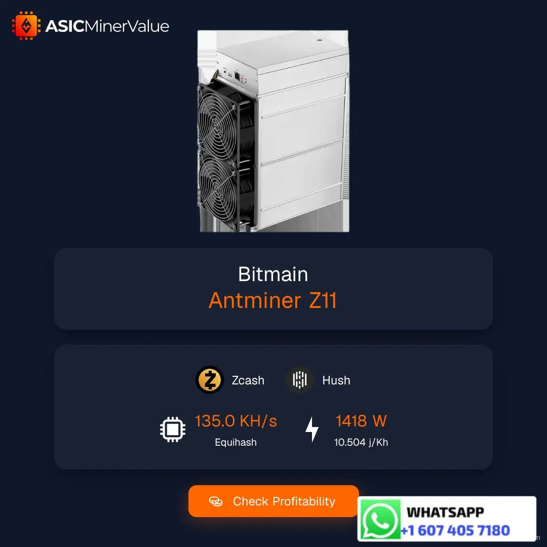 HKD 💥   La mejor oferta, nuevo miner de criptomonedas Bitmain Antminer Z11 con algoritmo Equihash, incluye cable de alimentación