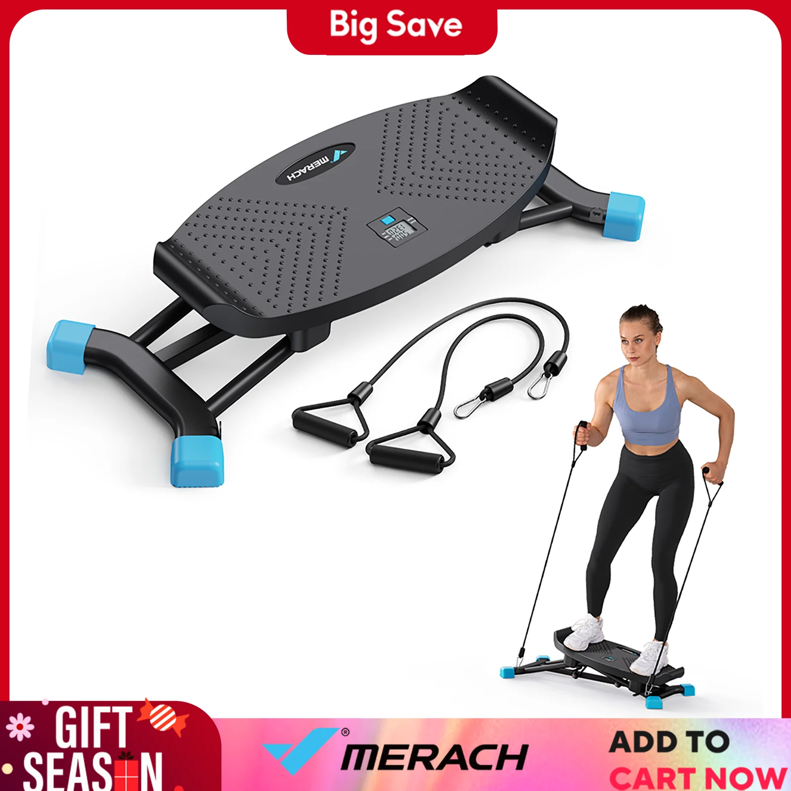 MERACH Ski Machine Simulated Ski Training Machine Leg Exercise Fun Cardio Fitness Machine Full Body Aerobic Exercise Equipment