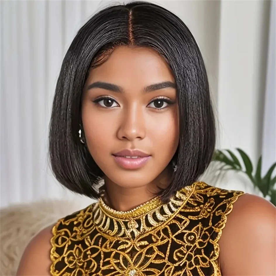 Short Bob Wig 13x6 Bone Straight Bob Wig Lace Front Human Hair Wigs  Women 13x4 HD Lace Frontal Wig