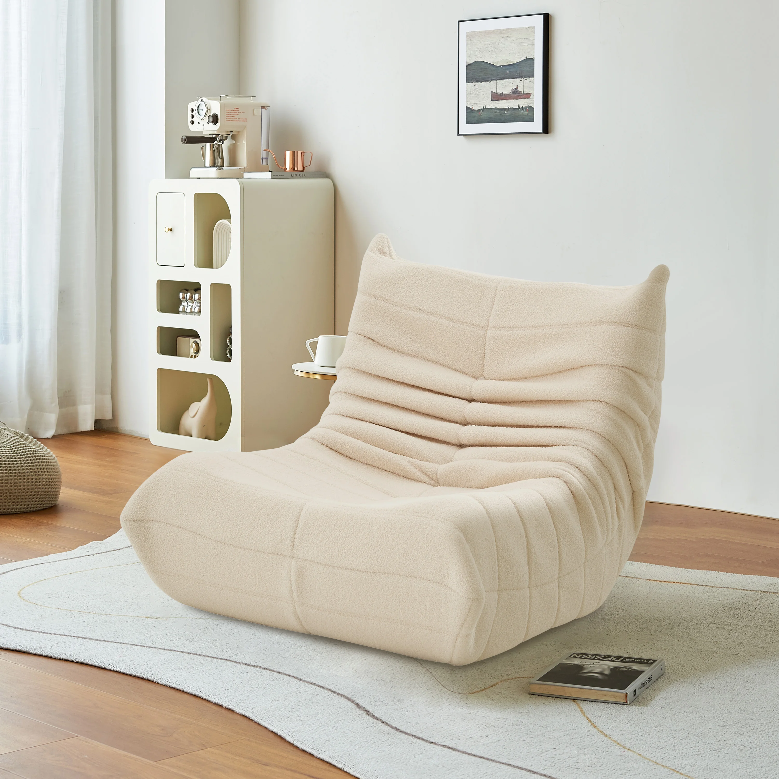 Fauteuil Poire pour Adultes, Grand Canapé Paresseux, Fauteuil de Lecture Confortable avec Dossier pour Salon, Chambre à Coucher