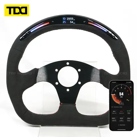 TDD Carbon Fiber customized smart Galaxy pro LED Steering Wheel for Quick Release Racing car Steering Wheel