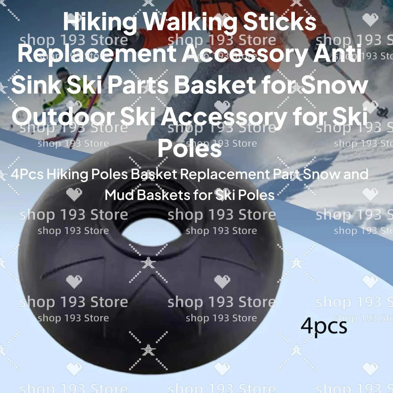 

Сменные аксессуары для треккинговых палок: защита от проваливания, корзина для лыжных принадлежностей, аксессуар для лыжных палок для активного отдыха на снегу