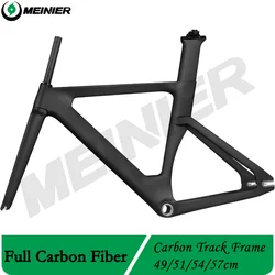 2024Customized Full Carbon Track Frame BSA Single Speed Carbon Track Road Bike Frames 700c Rigid Fixed Gear Bicycle Frameset