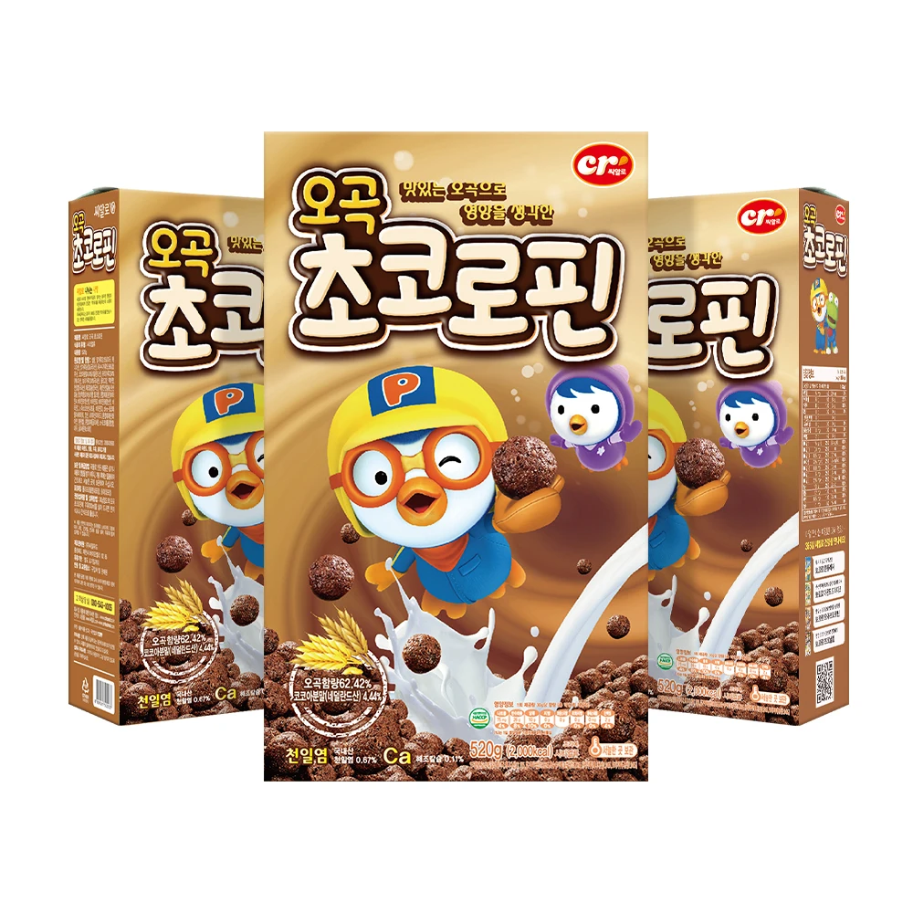 뽀로로 오곡 초코로핀 520g 3개