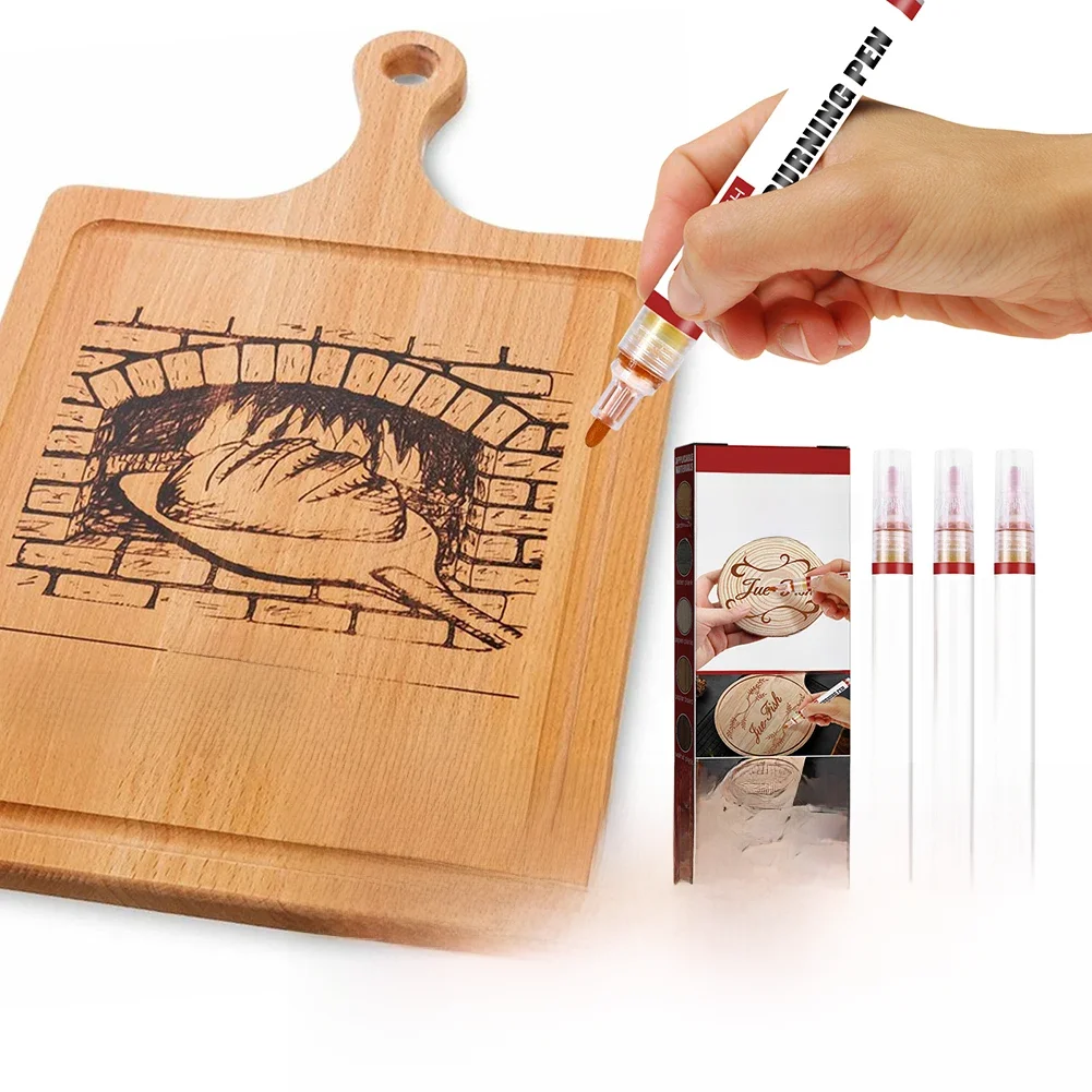 Zestaw narzędzi do wypalania DIY zestaw rzemieślniczy bezpieczeństwo drzeworyt długopisy palenie drewna marker pirografia dziecięca zestaw długopisów dziewczyna prezent urodzinowy — zdjęcie 2