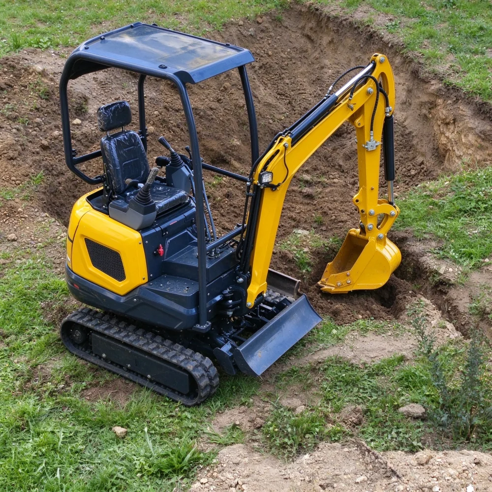 Excavadora mini oficial 1.2T CE EURO5 EPA orugas hidráulica jardín granja obra personalizable