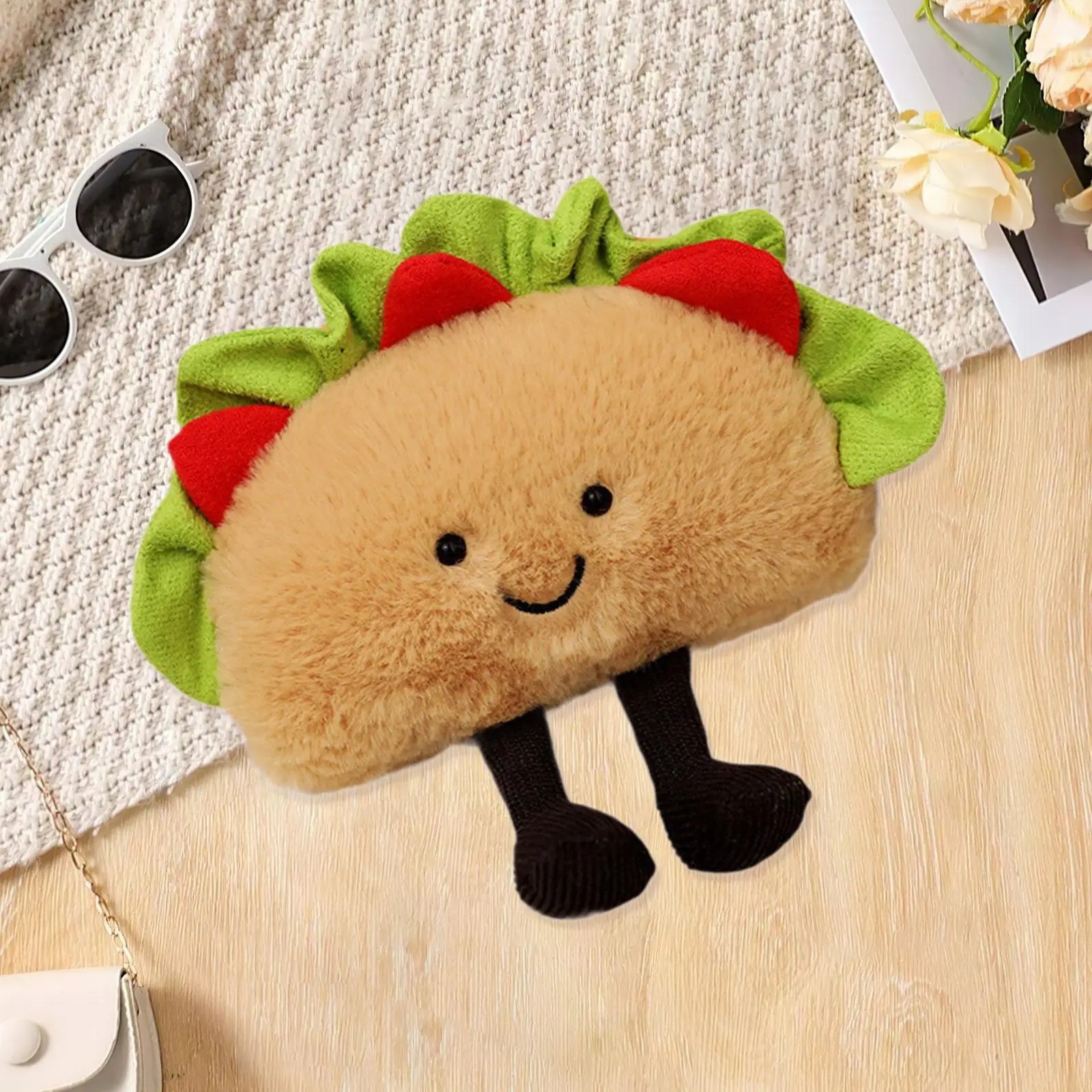 Bonito hambúrguer pizza taco sanduíche simulação recheado hambúrguer travesseiro de pelúcia mochila decoração plushie divertido brinquedo do miúdo para amigo da família