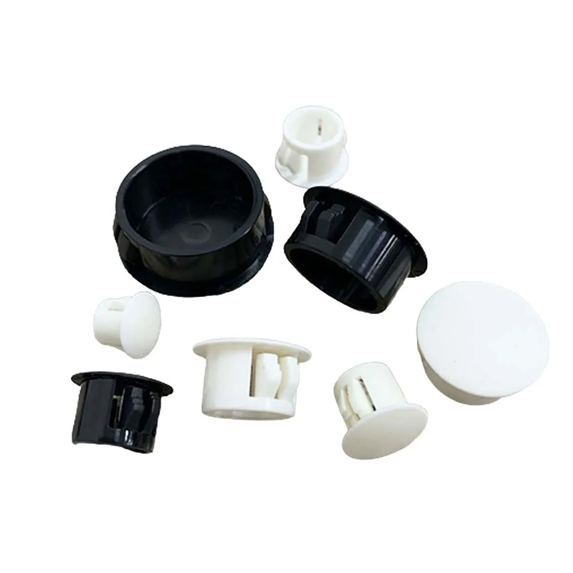 5/10/20szt Nylonowa okrągła zatyczka zatrzaskowa 6mm 8mm 10mm-30mm Czarno-białe plastikowe zaślepki otworów Zatyczka uszczelniająca