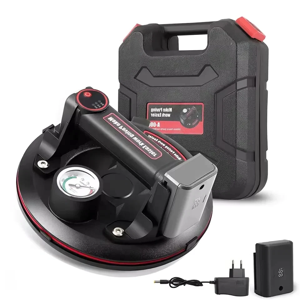 1/2PCS Industriële kwaliteit vacuüm elektrische zuignaplifter 300KG laadvermogen voor graniettegels glas met digitaal display Heavy Duty 3600mAh batterij