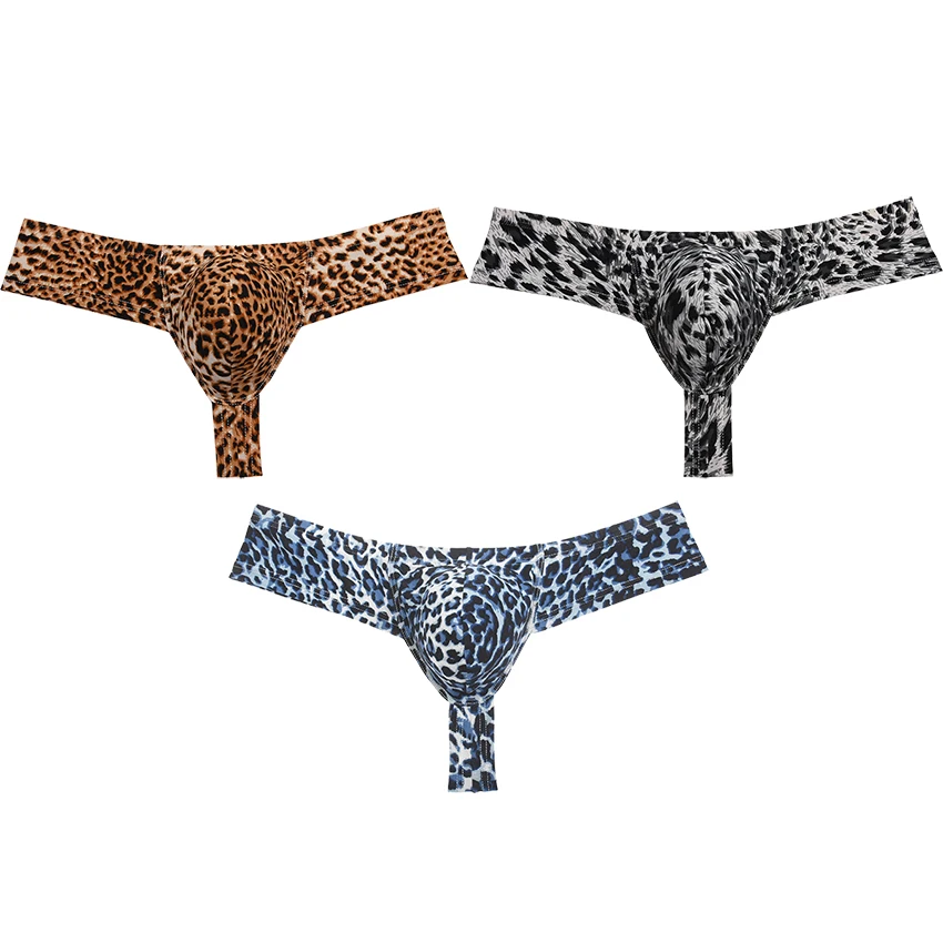 

Men's Explore Daring Comfort With Leopard Micro Boxer Brazilian Inspired Pouch-Enhanced Underwear Unleash Your Confidence